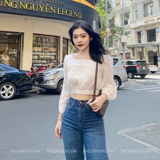 ÁO CỔ VUÔNG THẮT NƠ EO BASIC ZAREEN VOA69