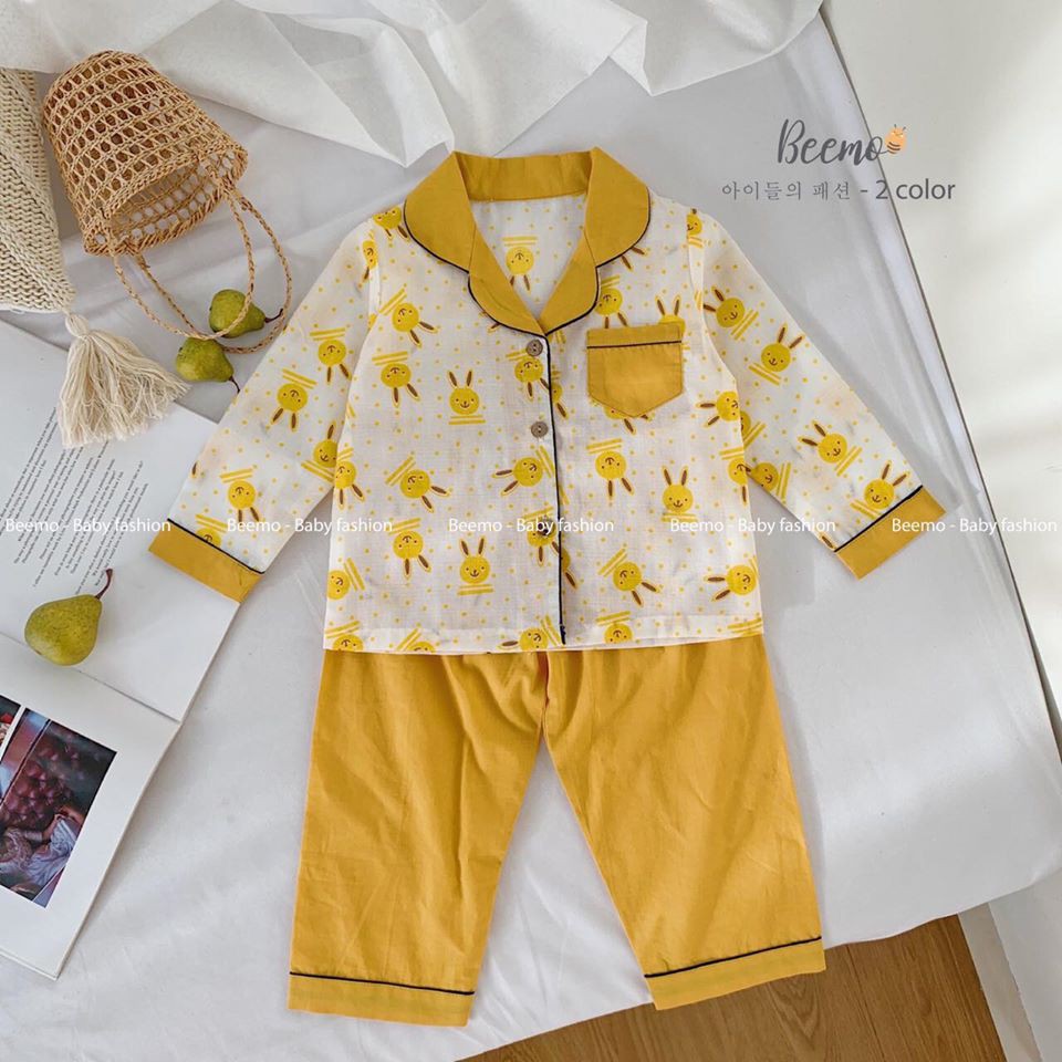 BOD19 Bộ Pyjama Beemo thô 2 màu