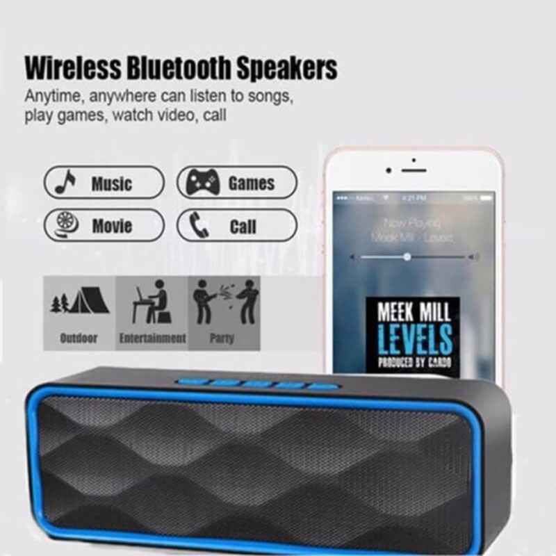 [Free Ship] Loa Bluetooth 211 Hỗ Trợ Thẻ Nhớ - Đài FM - USB, Chất Âm Trong - Bass Trầm Sâu Lắng Nghe Nhạc Cực Hay