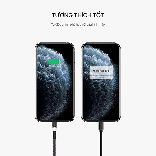 Cáp Sạc Nhanh ACOME Dây Sạc AKL AKC AKM 2.4A 100CM Cổng Lightning Micro Type C Tương Thích Với Các Thiết Bị IOS Android