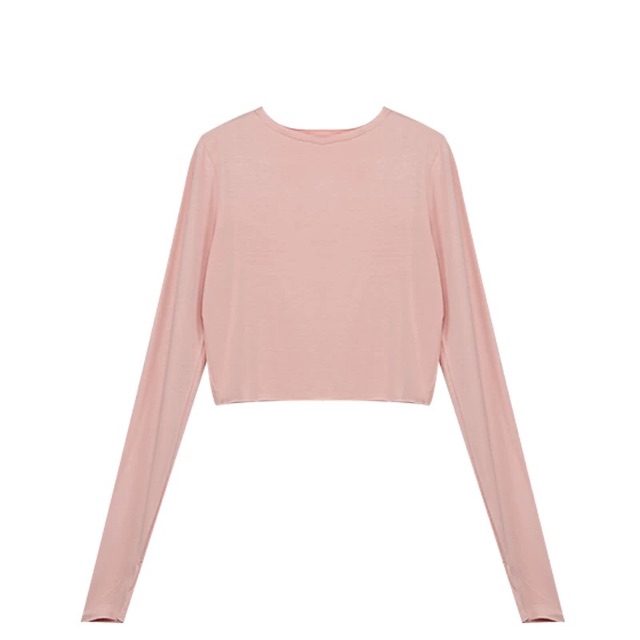Áo Thun thu dài tay croptop / Áo ulzzang thun thu
