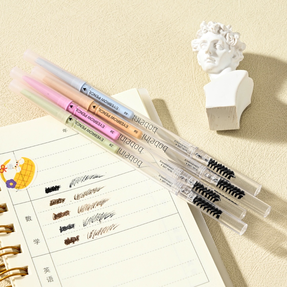 Bút Chì Kẻ Lông Mày Hai Đầu Siêu Mịn Chống Thấm Nước Lâu Trôi Không Phai Màu Cho Người Mới Bắt Đầu