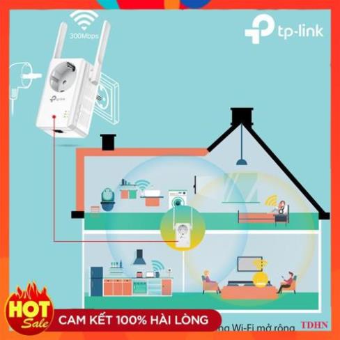 [Hãng] TP-Link Bộ mở rộng sóng Wifi chuẩn N 300Mbps Tích hợp ổ cắm điện -TL-WA860RE -Hãng phân phối chính thức