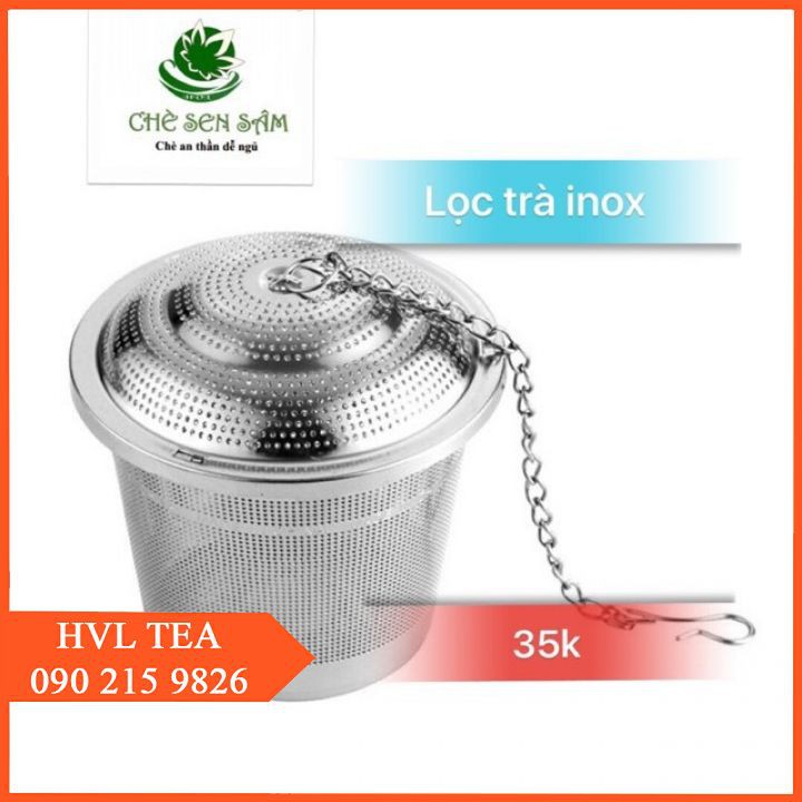 Lọc trà inox 304 hình trụ, có dây treo, không gỉ, nhiều kích thước - LOKING