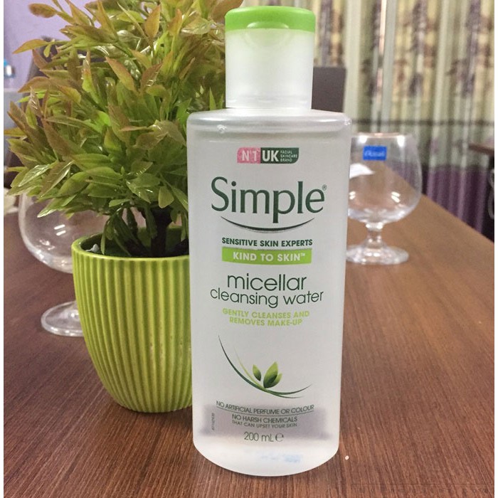 Simple - Nước Tẩy Trang Simple Dành Cho Da Nhạy Cảm 200ml Kind To Skin Micellar Cleansing Water