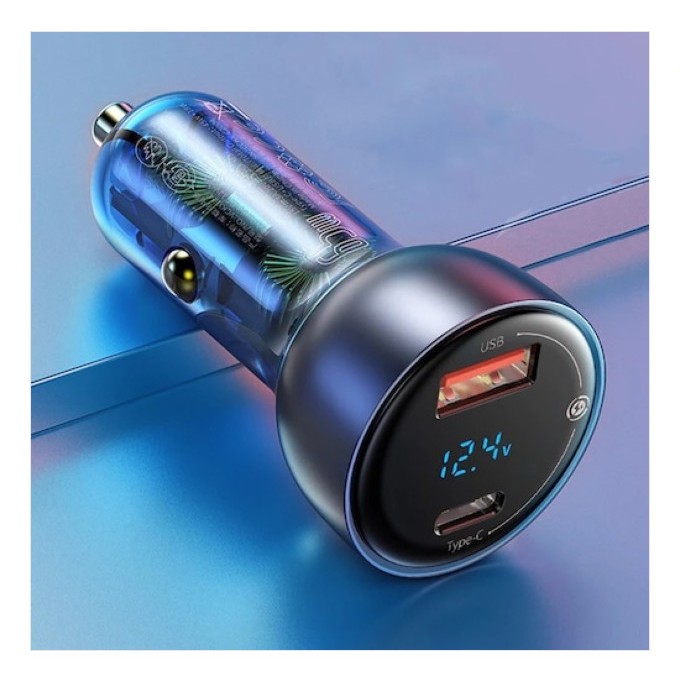 Tẩu sạc nhanh 65W Baseus PDD (65W ,USB + Type C, LCD Displa) (BH 1 năm)