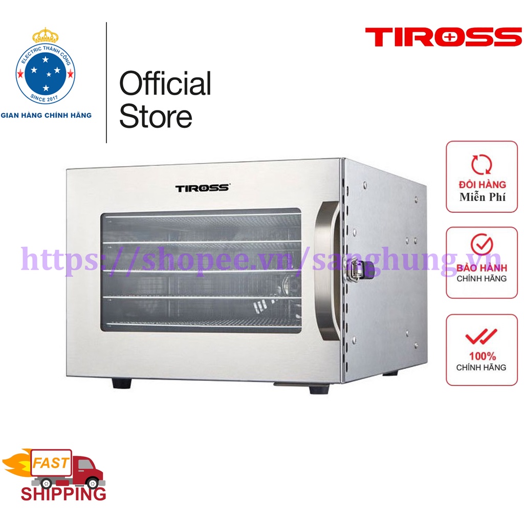 Máy sấy hoa quả thực phẩm Tiross TS 9683 6 khay sấy inox