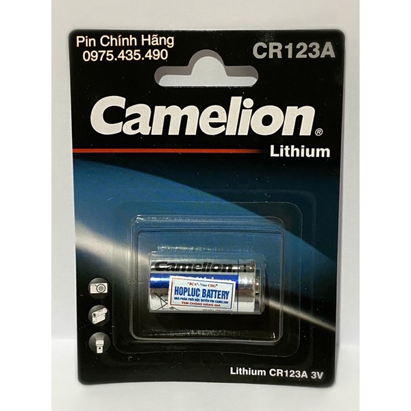 Pin CR123 Camelion 3V Lithium Chính Hãng Vỉ 1 Viên