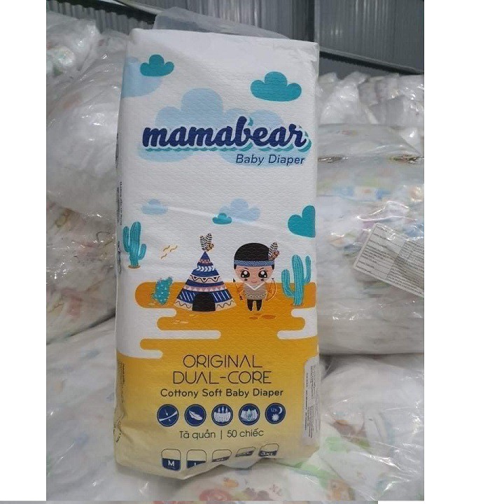 Bỉm/tã quần MAMABEAR M50 L50 XL50 XXL50 XXXL50 mẫu 2020