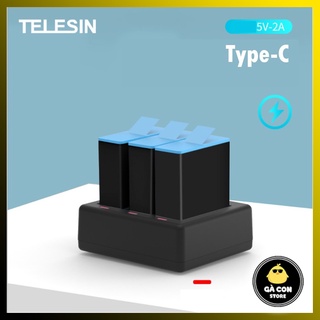 Dock sạc 3 pin gopro 9 telesin đời mới