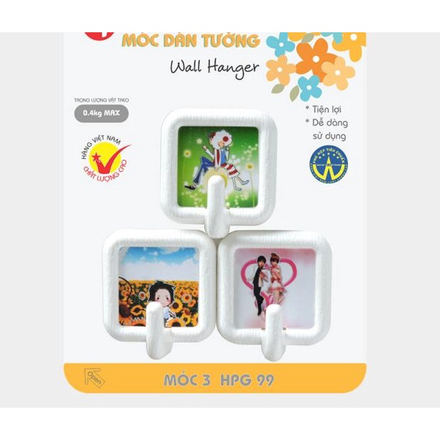 Combo 3 Móc Dán Tường Có Đinh Đóng Chắc Chắn, Móc Dán Tường và Kèm Đinh Đóng