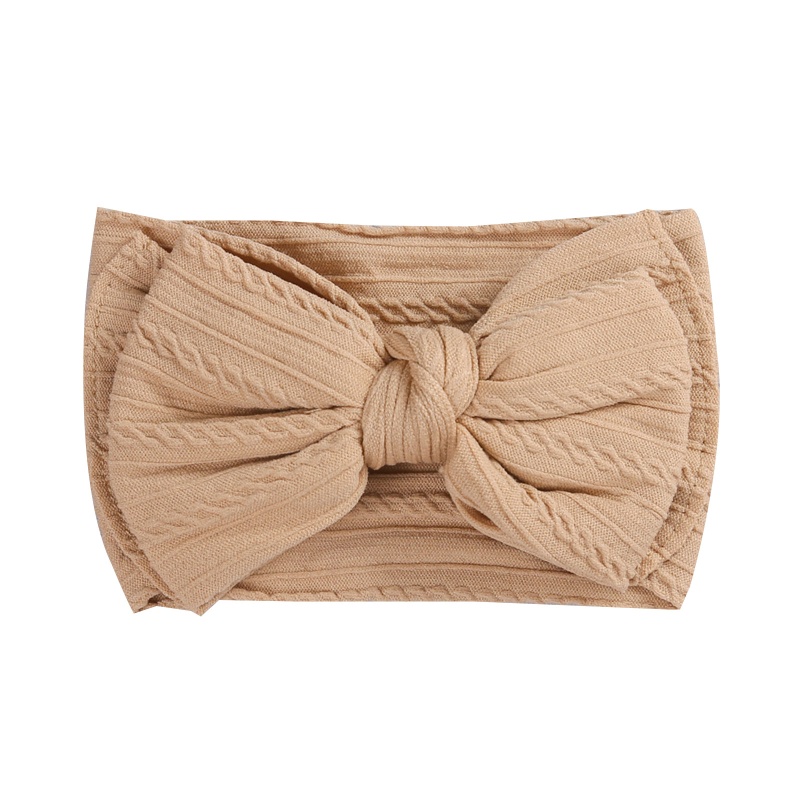 Băng Đô Quấn Đầu Bằng Nylon Co Giãn Thắt Nơ Cho Bé Gái Sơ Sinh