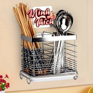 Ống đựng đũa,muỗng ,thìa vuông chất liệu inox không gỉ sét, là lựa chọn cao cấp sử dụng bền vĩnh viễn