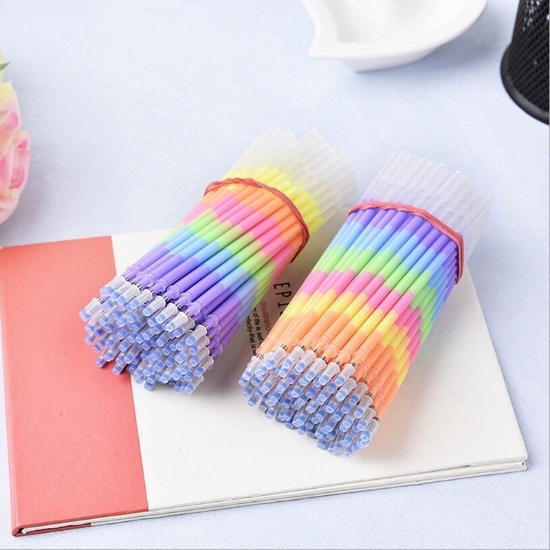 10 Ruột Bút Bi Màu Cầu Vồng