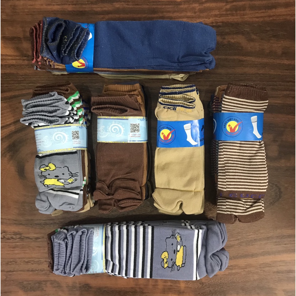 [HCM]Combo 10 đôi tất vớ nữ  nhiều màu và hình ngắn dài đủ loại lựa chọn  ảnh thật