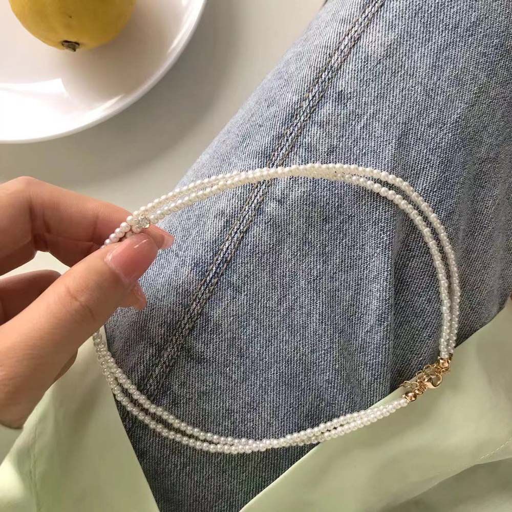 Vòng Cổ Choker Hai Lớp Phong Cách Hàn Quốc Thanh Lịch Ngọt Ngào Dành Cho Nữ