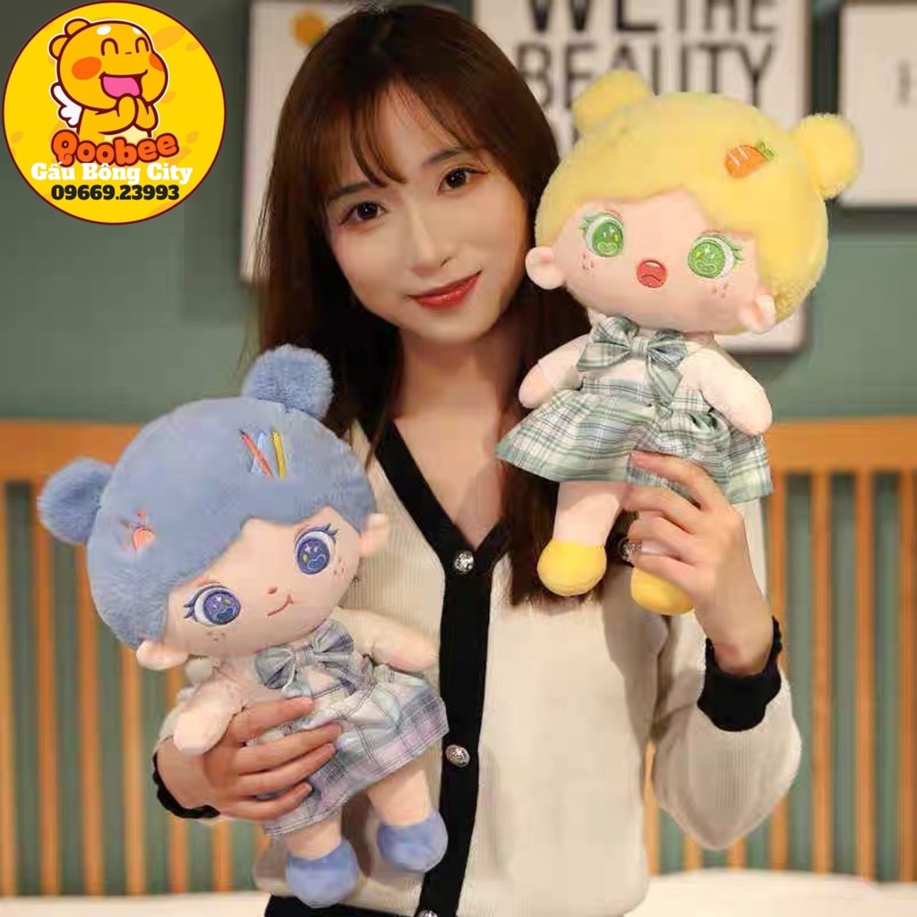 Gấu Bông Búp Bê Thuỷ Thủ Váy Kẻ Baby - Búp Bê Nhồi Bông Cao Cấp Gấu Bông City