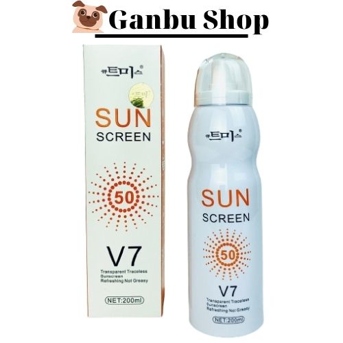 Xịt Chống Nắng Sun Screen V7 SPF50+ Hàn Quốc