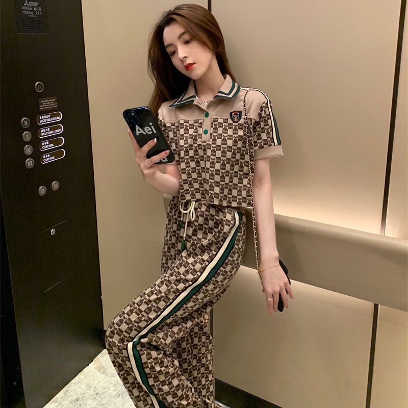 Áo/Quần/Bộ đồ thể thao hai mảnh phong cách retro phương tây thời trang mùa hè 2022