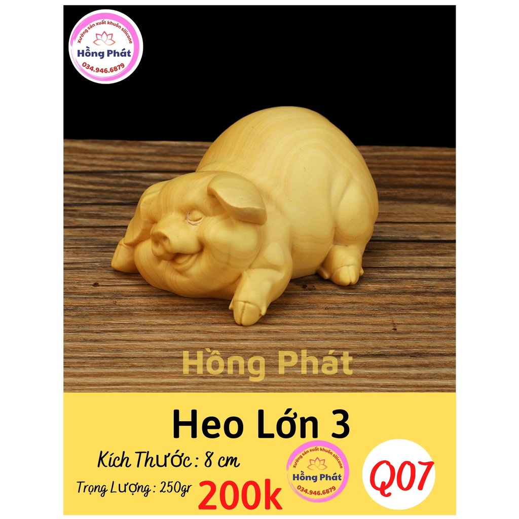 Khuôn silicon Khuôn Heo lớn 3 - Q07 - Silicon Hồng Phát