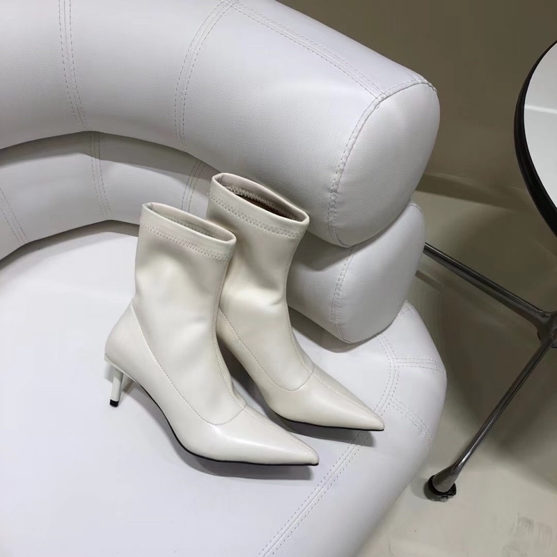 ( Ảnh thật ) A10120 Boot da ôm gót vuông | BigBuy360 - bigbuy360.vn