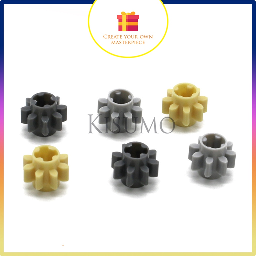 Đồ chơi giáo dục lắp ráp   logo moc] Combo 5 bánh răng Technic loại 8 răng đường kính 10mm  k31