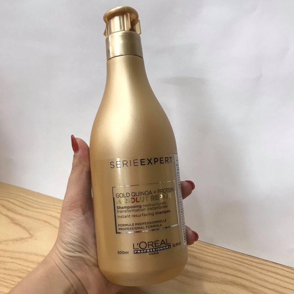 {Siêu rẻ} Dầu gội phục hồi 3 tác động Lipidium Absolut Repair L'oreal Shampoo 500ml