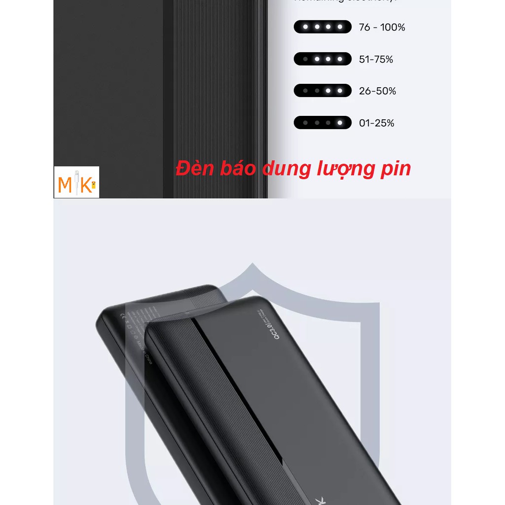 Sạc Dự Phòng TOPK 10000MAh Sạc Nhanh (I1016)