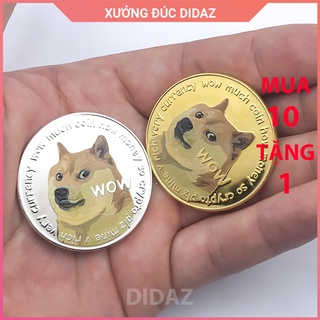 Đồng Xu Dogecoin, Bitcoin mạ vàng, bạc bản đặc biệt đa sắc làm đồ lưu niệm, sưu tầm, trưng bày phòng làm việc DC01