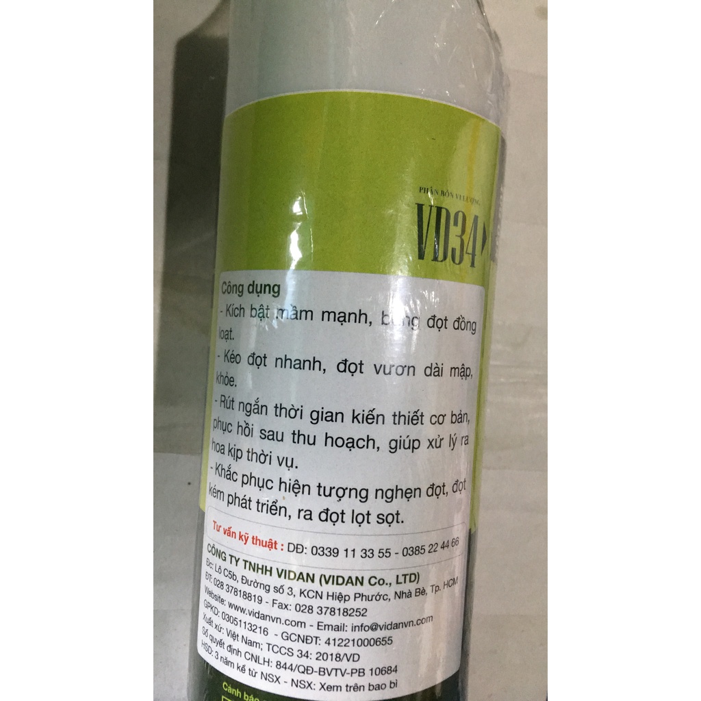Vọt đọt sầu riêng lọ 500ml phân bón thế hệ thứ 5