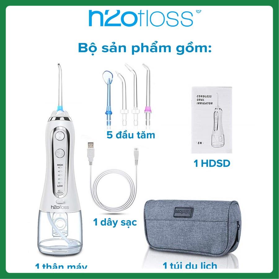 [Công Nghệ Chống Nước IPX7] Máy Tăm Nước Cầm Tay Cao Cấp H2OFLOSS HF-6P | Hàng Chính Hãng - Bảo Hành 12 Tháng