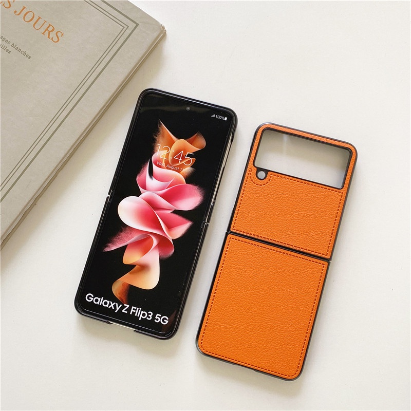 Ốp Điện Thoại Da pu Chống Sốc Cho samsung galaxy z flip 5 4 3 2 1 samsung galaxy z flip3 5g