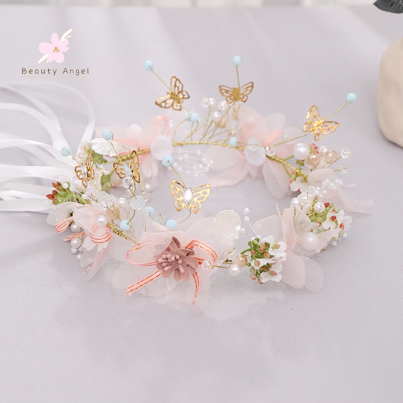 Mới Vòng Hoa Đội Đầu Đơn Giản Xinh Xắn Dành Cho Cô Dâu