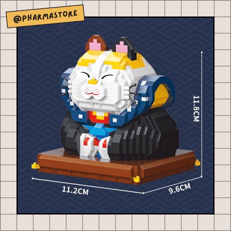 LEGO MÈO THẦN TÀI - ĐỒ CHƠI XẾP HÌNH LẮP RÁP MÔ HÌNH NANOBLOCK