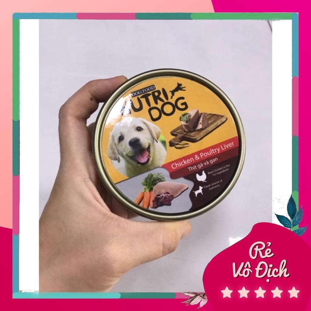 Pate mềm lon dinh dưỡng Nutri dog dành cho chó