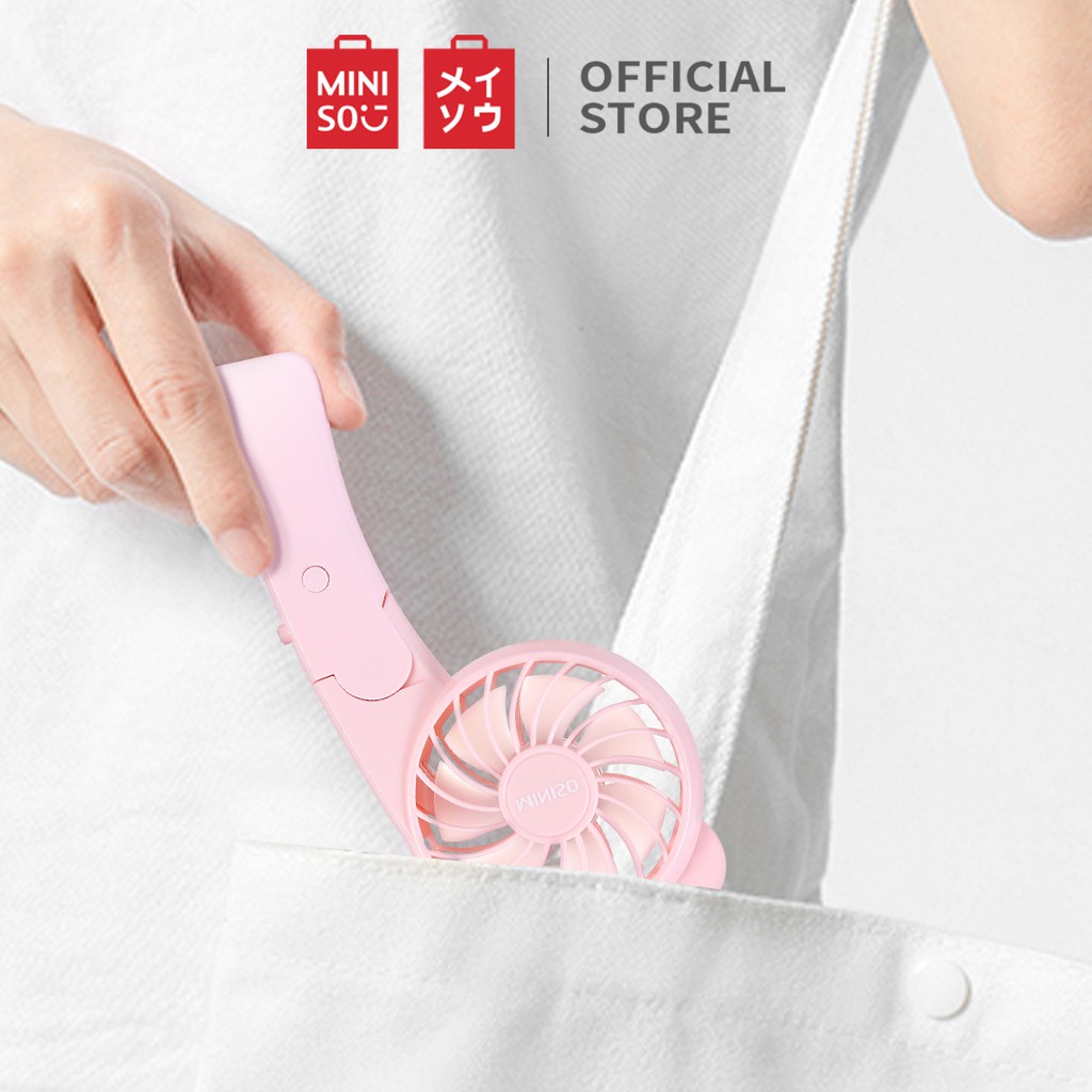 Quạt cầm tay Miniso UF-3A có thể gập lại 200g (Hồng)