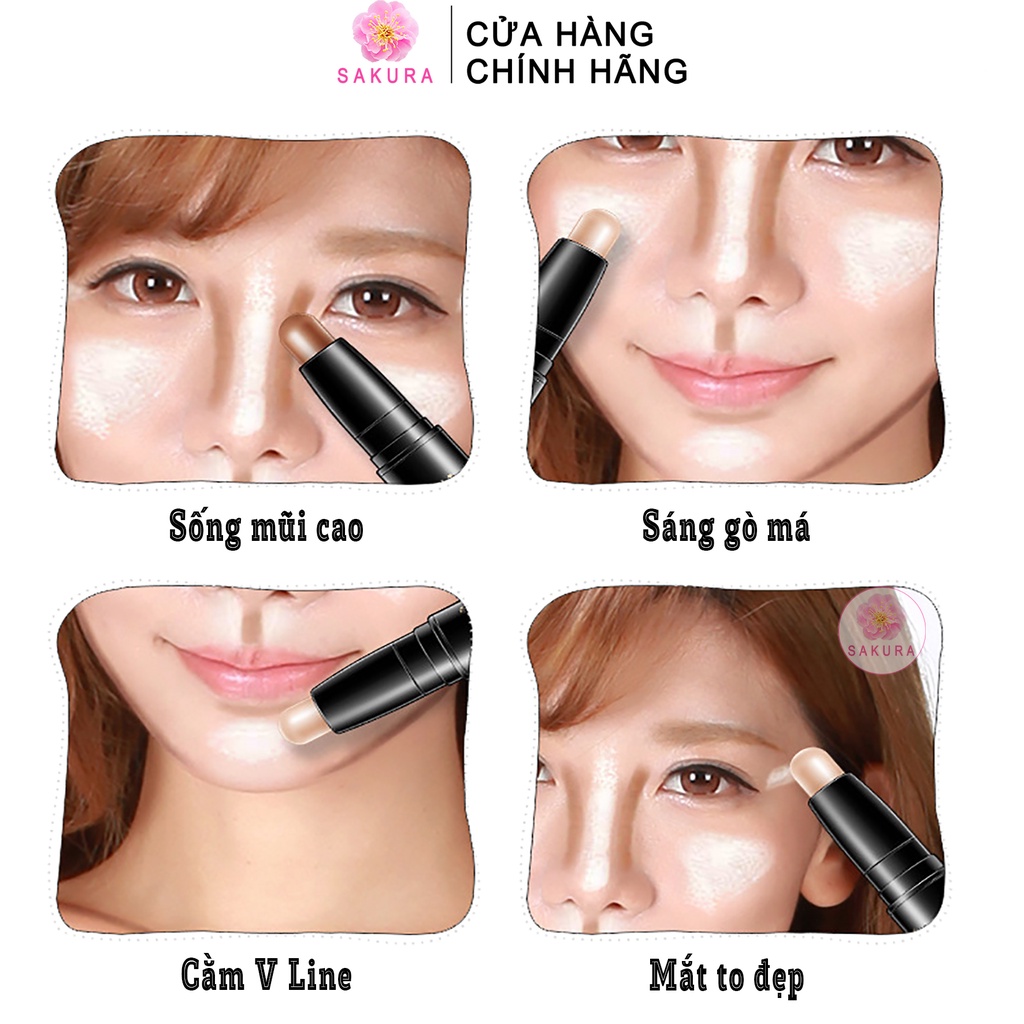 Bút tạo khối che khuyết điểm 2 đầu 3 chiều đa năng IMAGES makeup trang điểm nội địa trung SAKURA | BigBuy360 - bigbuy360.vn