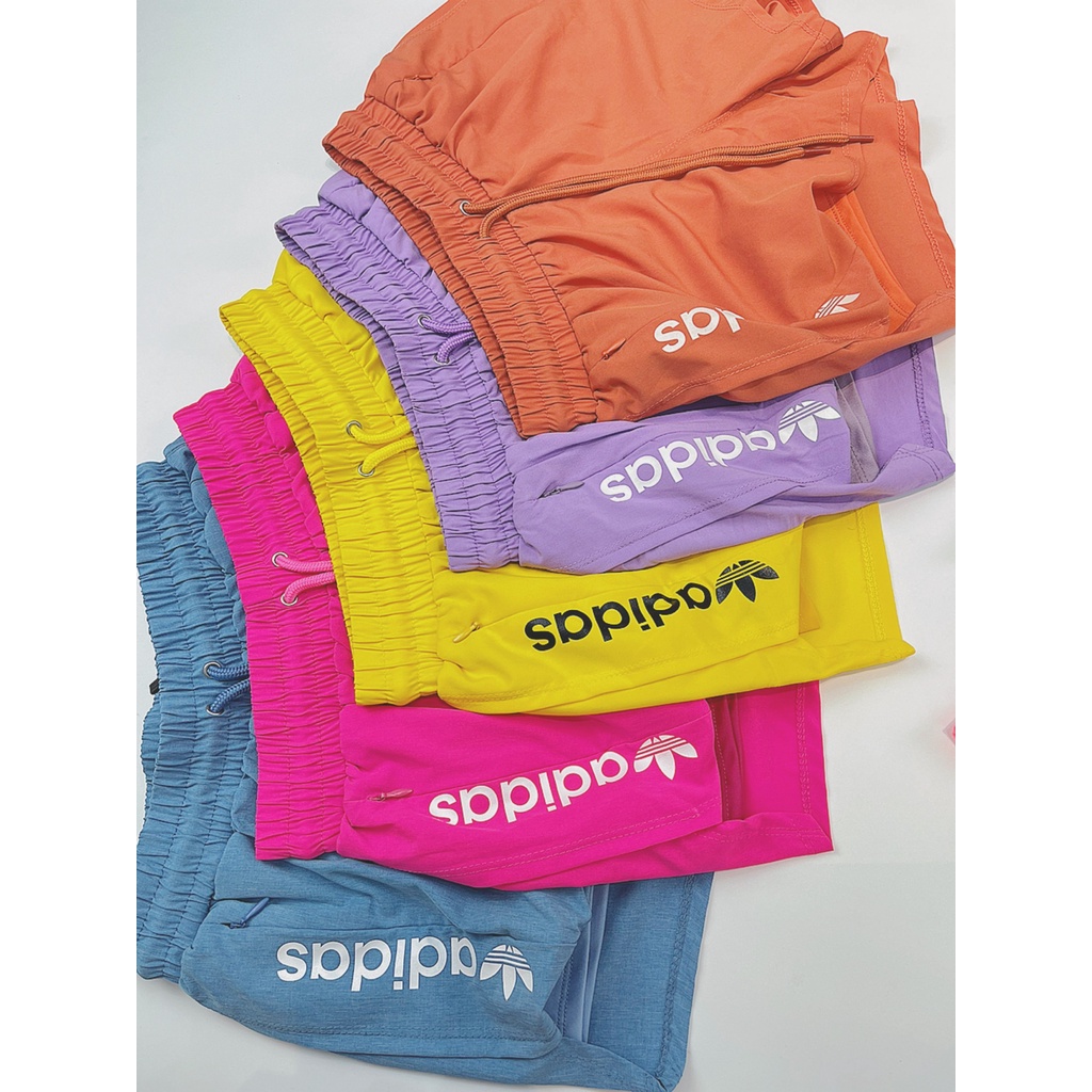 Quần Boxer 2 Lớp Thể Thao Nữ In Chữ, Có Túi Kéo 2 Bên, Chất Xi Dù