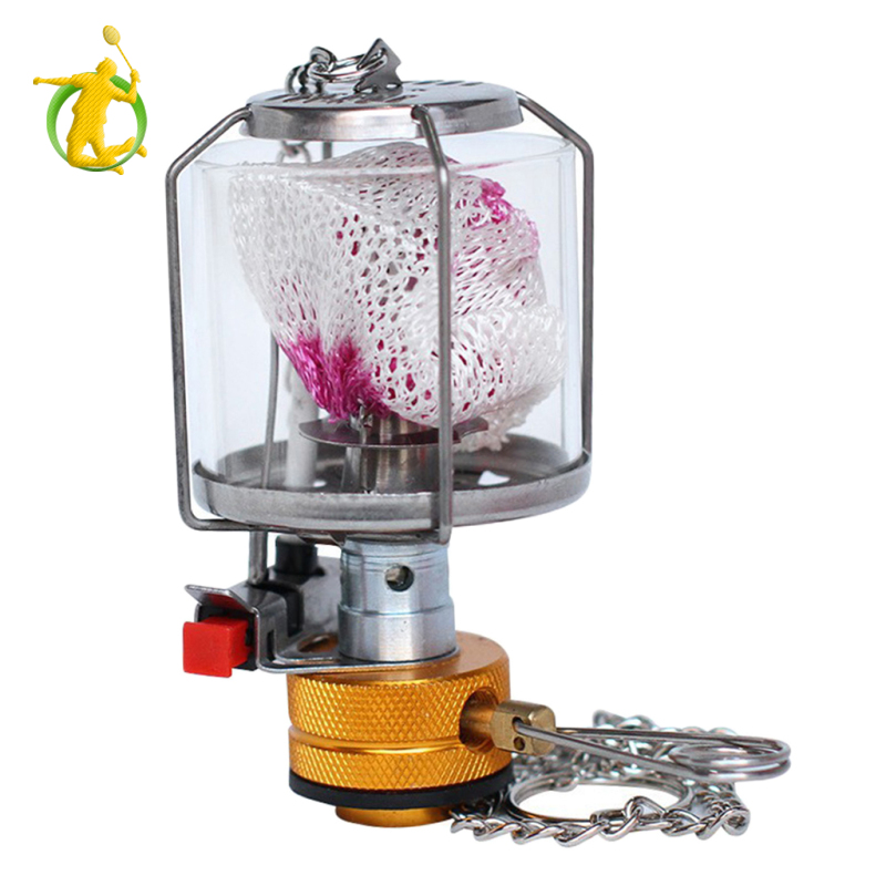 [Fitness]Portable Gas Lantern Camping Hiking Garden Christmas Party Fuel Light with Chain