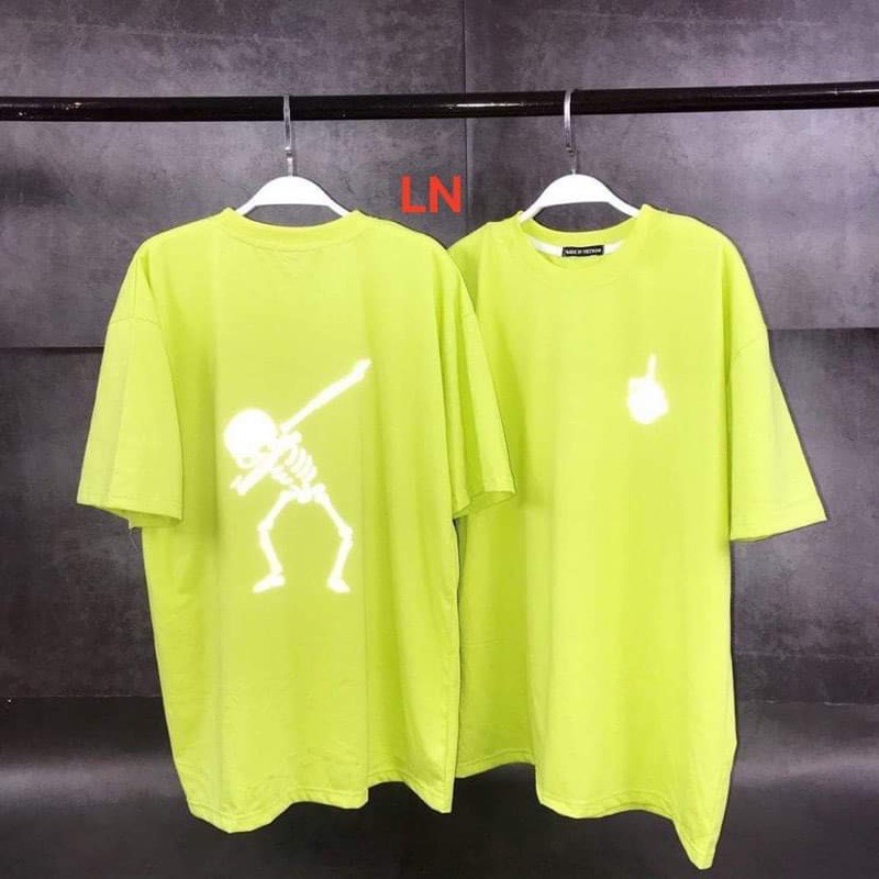 Áo người xương phản quang trắng DA35