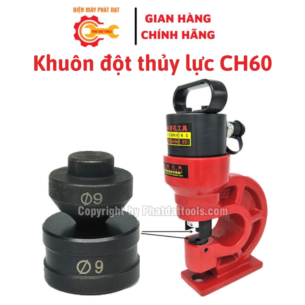 Khuôn đột lỗ tròn thủy lực CH60-HHM60-Khuôn đột lỗ thủy lực-Gồm 1 chày 1 cối