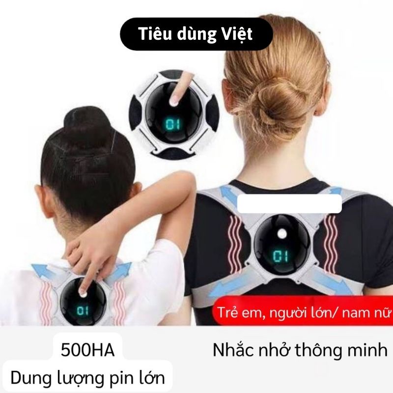 😍Hà Nội😍Đai chống gù lưng trẻ em, nam nữ thông minh J3000 thế hệ mới, dòng định hình cột sống có cảm biến