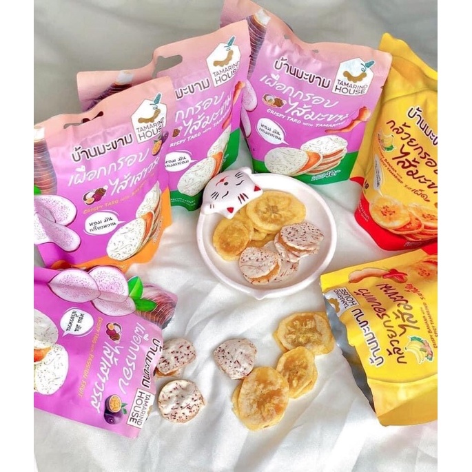 Chuối kẹp me các vị Thái Lan giá 40k/1 gói 90g
