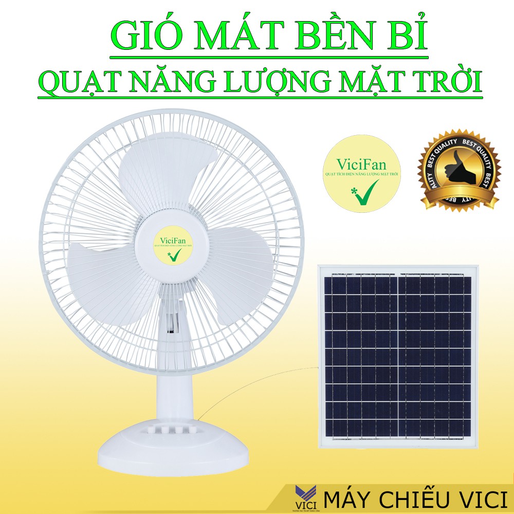 Quạt Năng Lượng Mặt Trời Để Bàn Tiện Lợi, Thiết Kế Nhỏ Gọn, Pin Tiết Kiệm 7-9 Tiếng