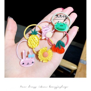 Dây Chun Buộc Tóc Siêu Cute 💝FREESHIP 50K💝Dây Chun Cột Tóc Co Dãn Có 5 Màu Dễ Thương