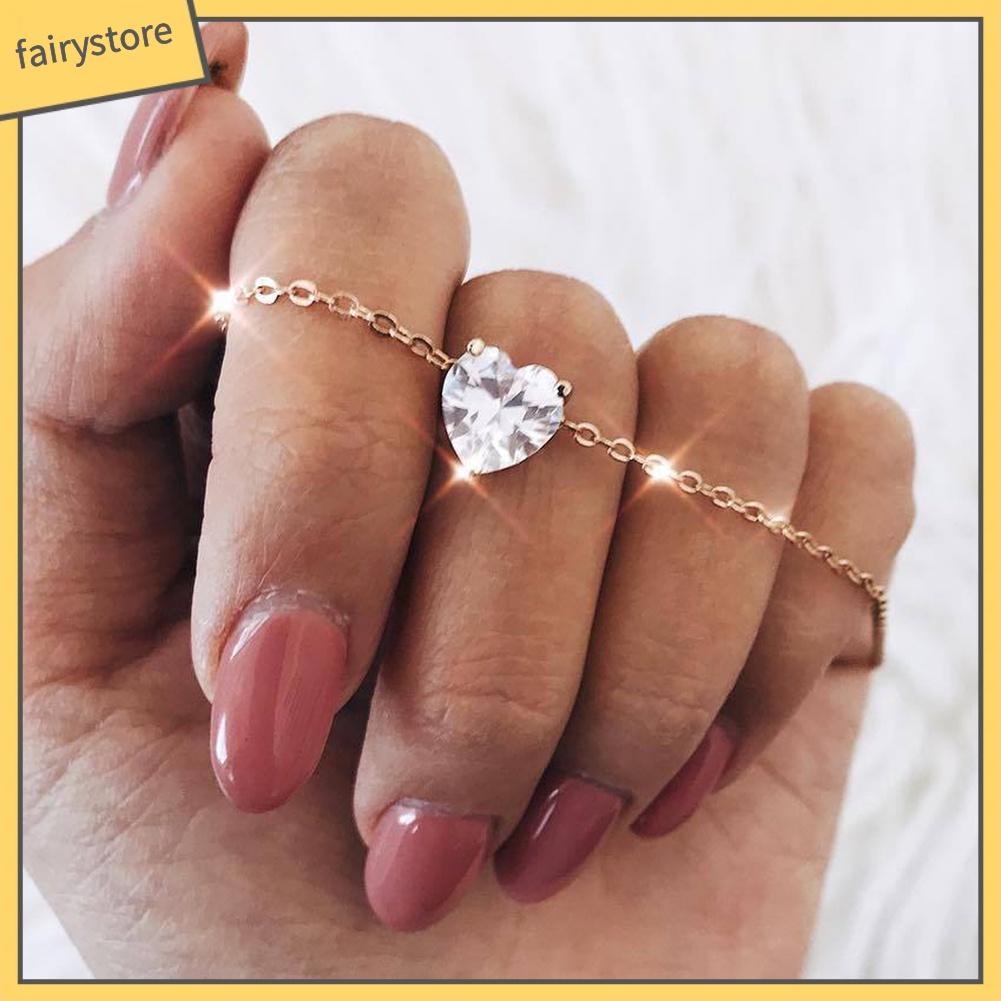 Vòng cổ choker hình trái tim đính đá thời trang cho nữ