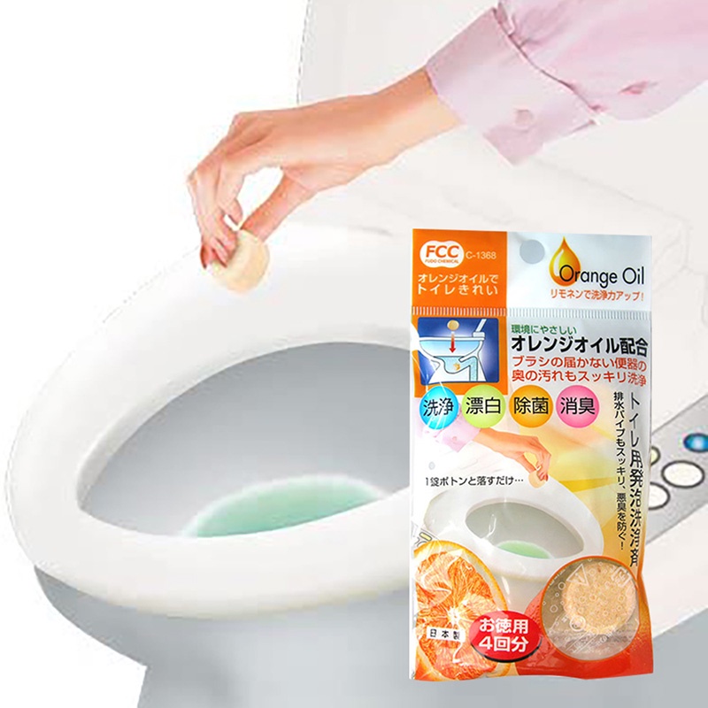 Viên tẩy rửa khử mùi bồn cầu Nhật Bản Sanada 10g x 4 viên - Hachi Hachi Japan Shop