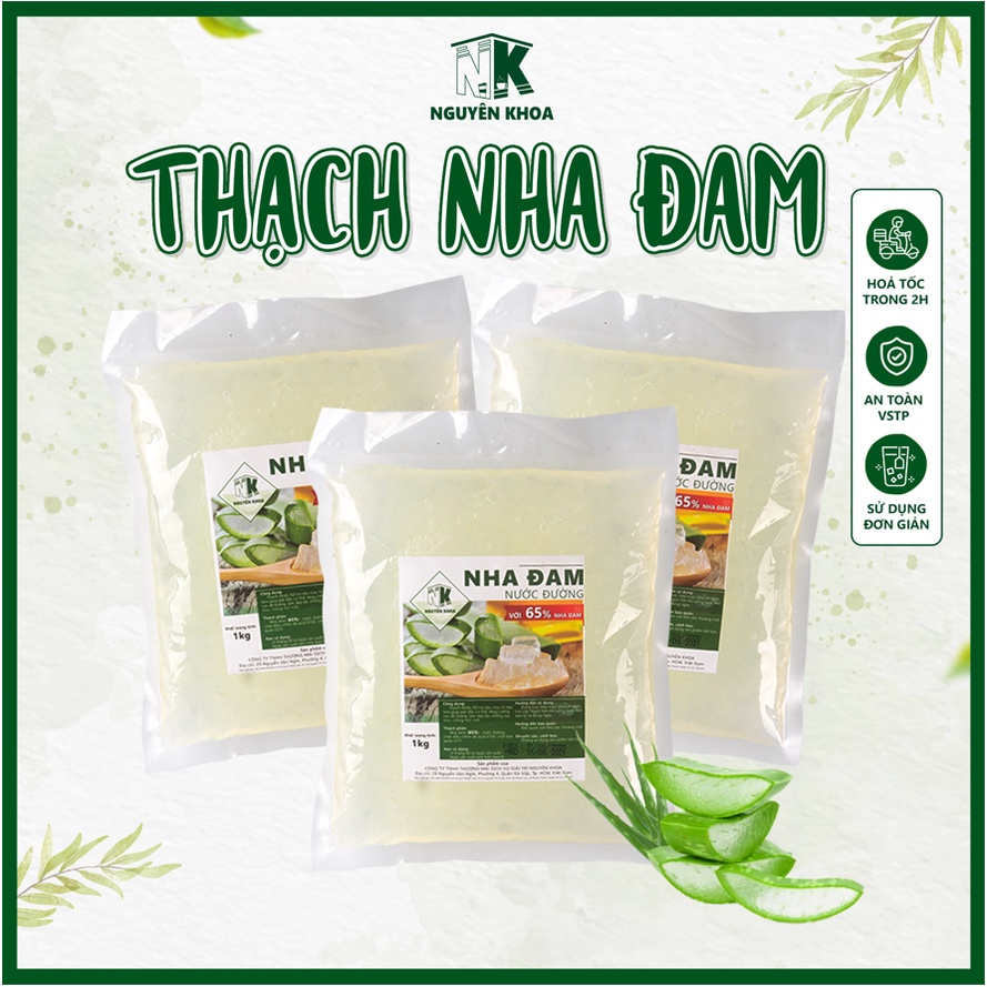 Thạch nha đam nguyên khoa 1kg, hạt có độ giòn, độ thơm và đều miếng - BẾP NGUYÊN KHOA