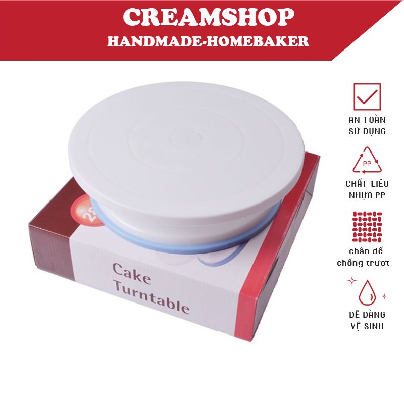 Bàn Xoay Trang Trí Bánh Kem 28cm - Dụng Cụ Trang Trí - Đồ Làm Bánh