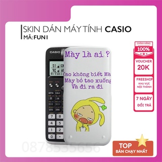 Miếng dán máy tính cầm tay casio in hình fun bộ 1